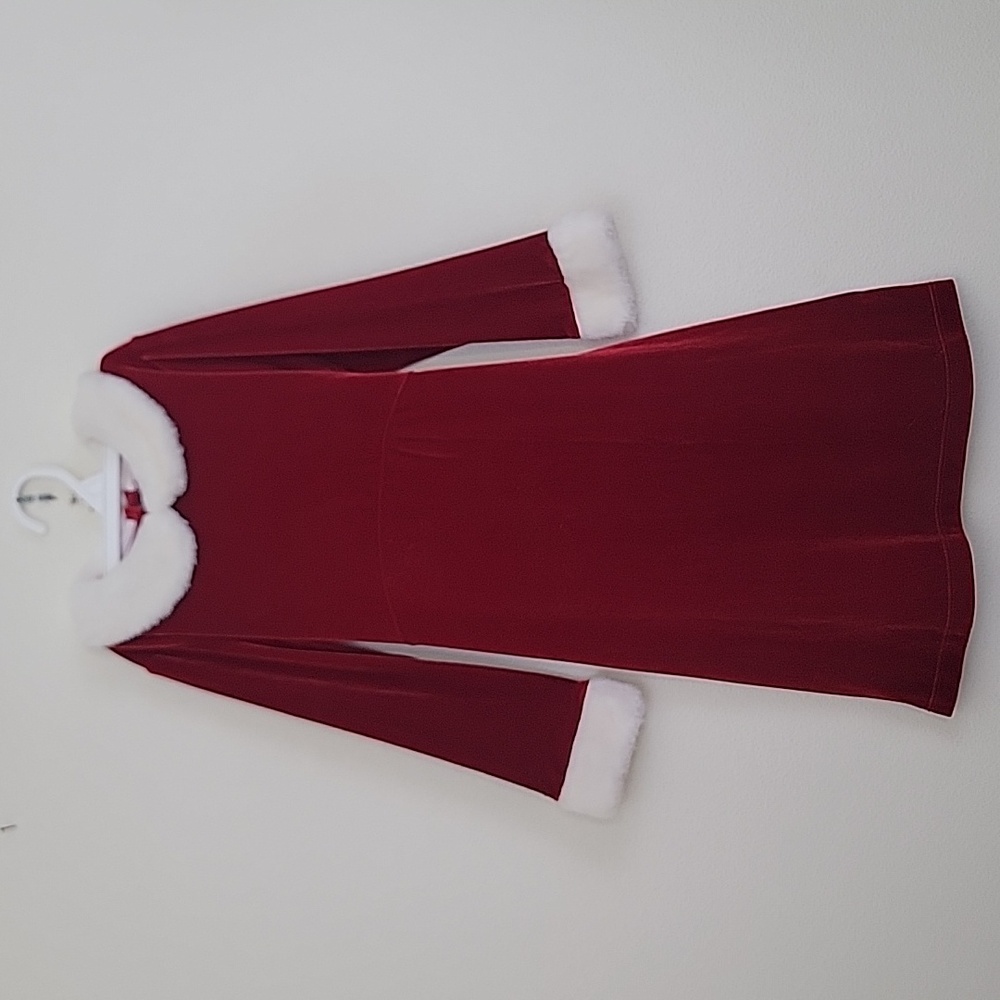 Jona Michelle Red Velvet Christmas Dress Kids (Read Flaw) 6X